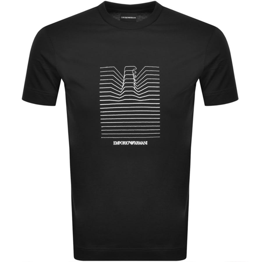 Alternative Image for ProductEmporio Armani Crew Neck Logo T Shirt Black1